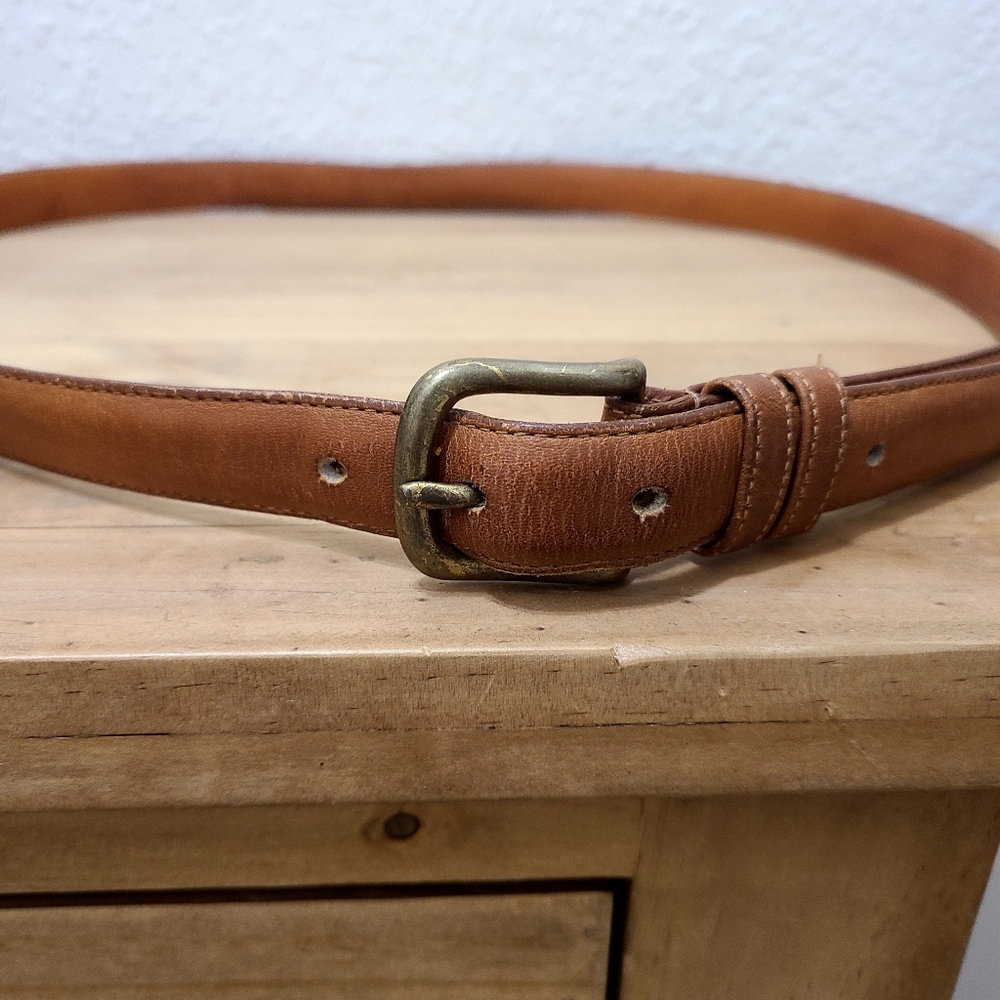 VTG Coach Leather Belt Women's Size 42 Brown Made In USA